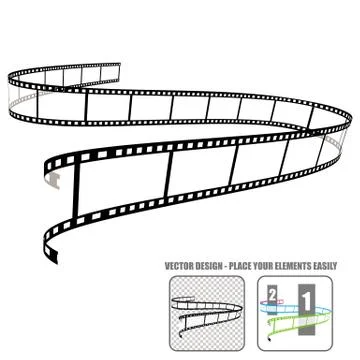 Vector film roll Stock Illustration