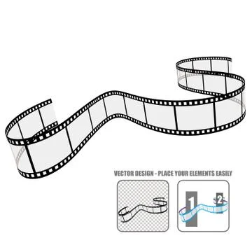 Vector film roll Stock Illustration