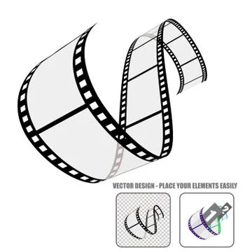 Vector film roll Stock Illustration