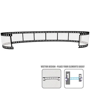 Vector film roll Stock Illustration