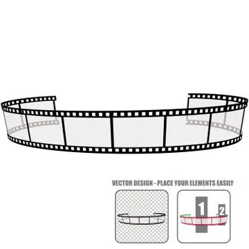 Vector film roll Stock Illustration