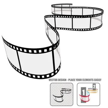 Vector film roll Stock Illustration