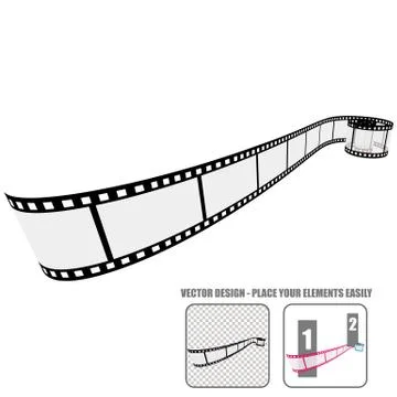 Vector film roll Stock Illustration