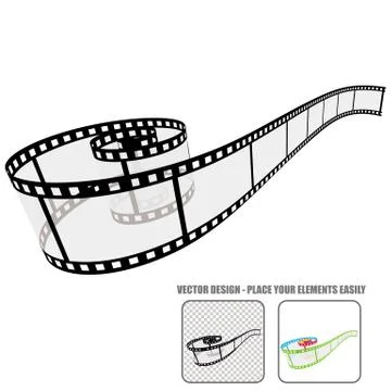 Vector film roll Stock Illustration