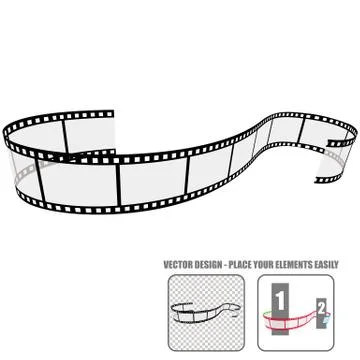 Vector film roll Stock Illustration