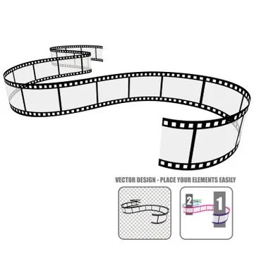 Vector film roll Stock Illustration