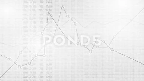Vector financial chart with line graph and numbers in stock market ...