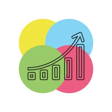 Vector financial graph - analytics chart Illustrazione stock