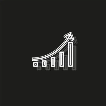 Vector financial graph - analytics chart, financial data report Stock Illustration