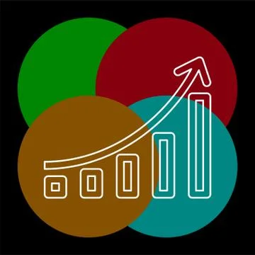 Vector financial graph - analytics chart Stock Illustration