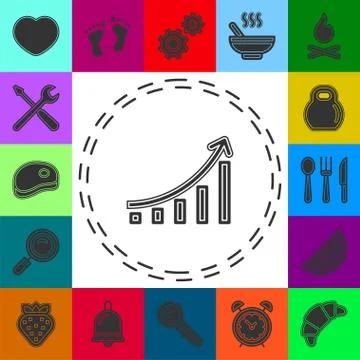 Vector financial graph - analytics chart, financial data report Illustrazione stock