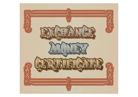 Vector financial lettering, frames and ornaments. Stock Illustration