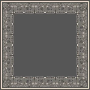 Vector fine floral square frame. Decorative element for invitations and cards イラスト素材