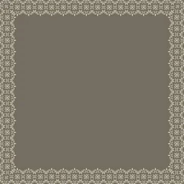 Vector fine floral square frame. Decorative element for invitations and cards Stock Illustration