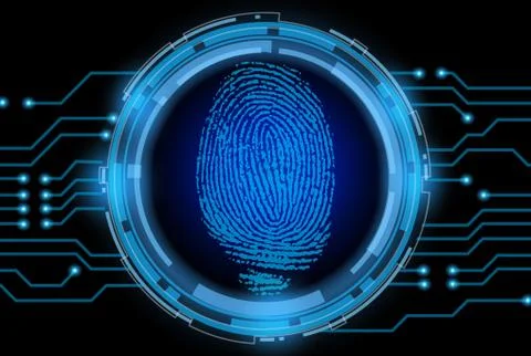 Vector finger print. Stock Illustration
