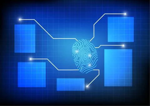 Vector : Finger print with space for infographic Stock Illustration