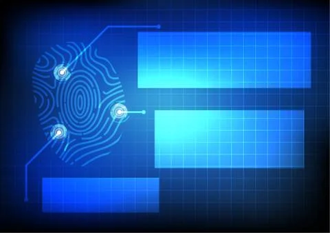 Vector : Finger print with space for infographic Stock Illustration
