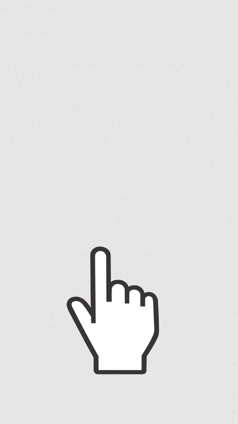 Vector Finger Scroll Down Animation with Alpha Channel Video stock 342774892
