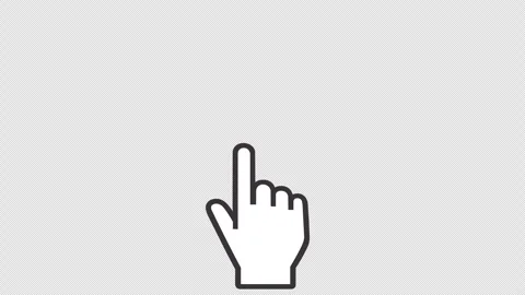 Vector Finger Tap Animation with Transparent Background Stock Footage 342774780