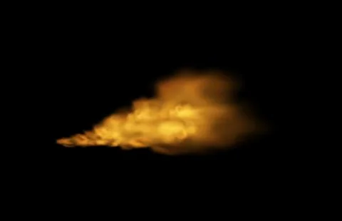 Vector fire earthen smog on black isolated background. Stock Illustration