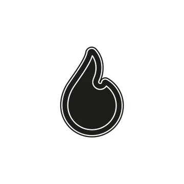 Vector fire flame, fire sign - hot burn symbol isolated Stock Illustration