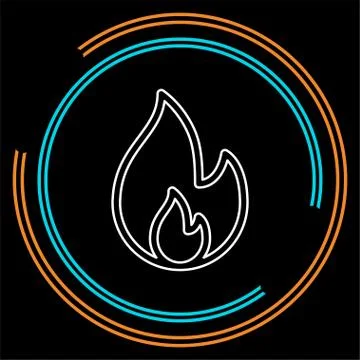 Vector fire flames sign illustration isolated Stock Illustration