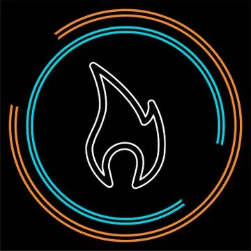 Vector fire flames sign illustration isolated Stock Illustration
