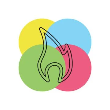 Vector fire flames sign illustration isolated Stock Illustration