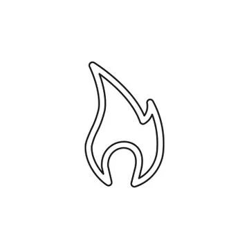 Vector fire flames sign illustration isolated Stock Illustration
