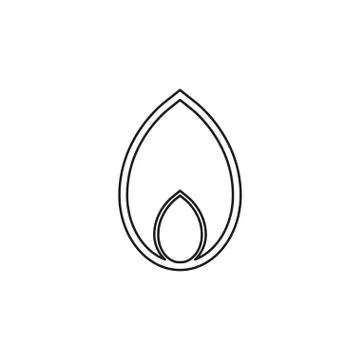 Vector fire flames sign illustration isolated Illustrazione stock