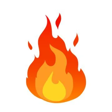 Vector fire flames sign illustration isolated icon. Stock Illustration