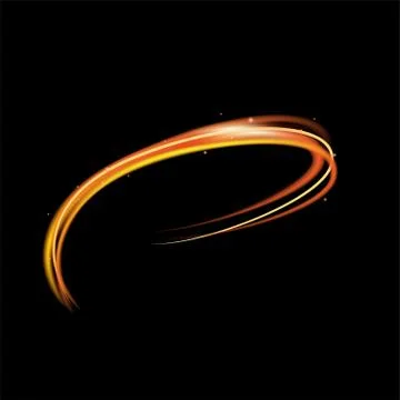 Vector fire light blurry circles at motion. Vector swirl trail effect. Bokeh  Stock Illustration