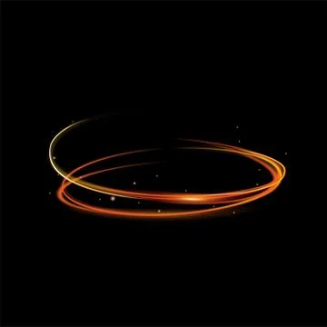 Vector fire light blurry circles at motion. Vector swirl trail effect. Bokeh  Stock Illustration