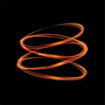 Vector fire light blurry circles at motion. Vector swirl trail effect. Bokeh  Stock Illustration