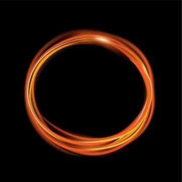 Vector fire light blurry circles at motion. Vector swirl trail effect. Bokeh  Illustrazione stock