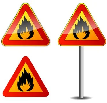 Vector fire signpost Stock Illustration
