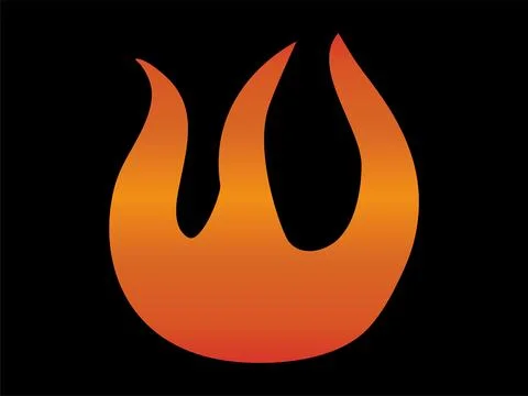 Vector Fire Symbol, Simple Flame Icon for Safety and Warning Concepts Иллюстрация