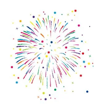 Vector  fireworks background Stock Illustration