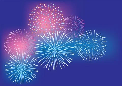 Vector Fireworks Background Illustrazione stock