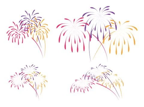 Vector fireworks background Stock Illustration