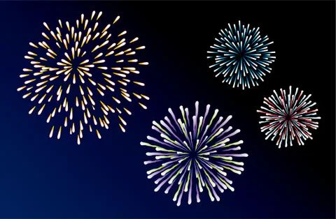 Vector   fireworks Stock Illustration