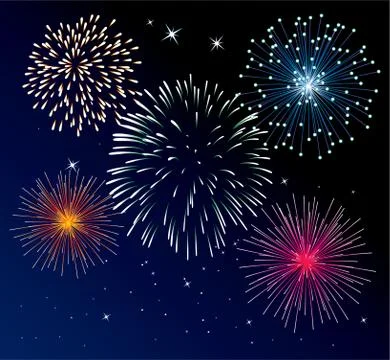 Vector fireworks Stock Illustration