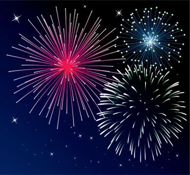 Vector  fireworks Stock Illustration