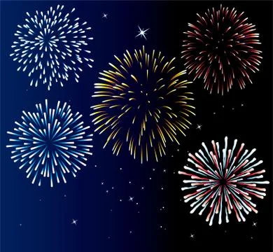 Vector fireworks Stock Illustration