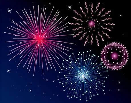 Vector fireworks Stock Illustration