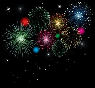 Vector fireworks Stock Illustration