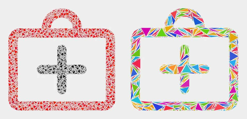 Vector First-Aid Case Mosaic Icon of Triangles イラスト素材
