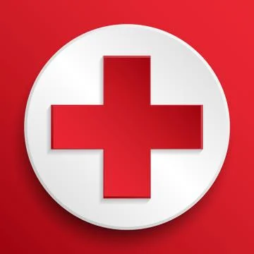 Vector first aid medical button symbol イラスト素材