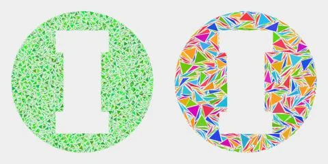 Vector First Mosaic Icon of Triangle Elements Stock Illustration