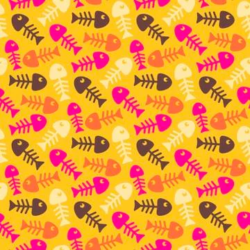 Vector fish bone pattern.Abstract seamless Stock Illustration